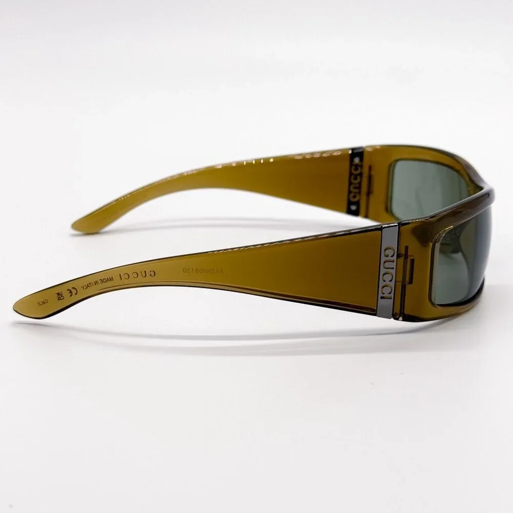 NEW GUCCI SUNGLASSES GG1492S 003 BROWN/GREEN UNISEX EYEWEAR